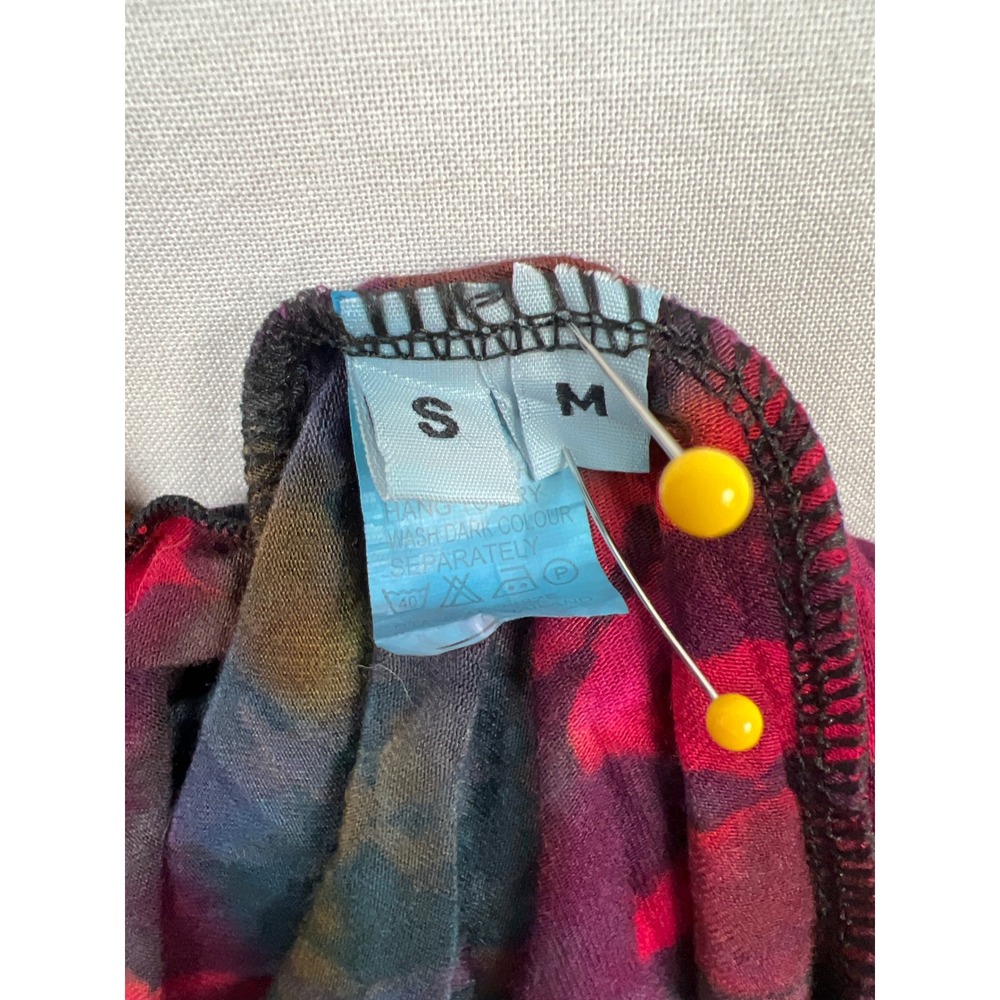 Kathmandu Imports Tunic Top Womens S/M Multicolor Tie Dye Stretch Boho Pockets - Picture 4 of 10